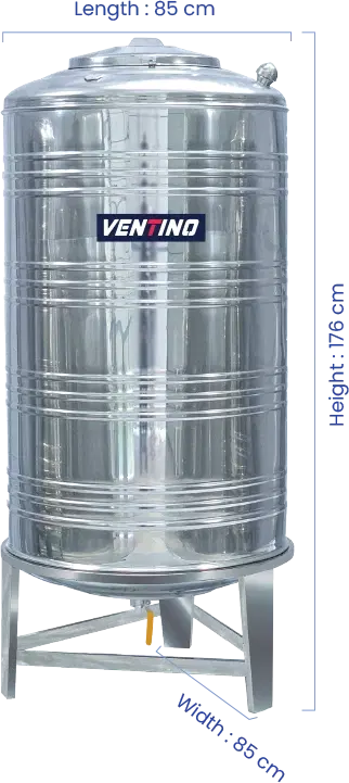 600 LTR Vertical Stainless Steel Water Tank