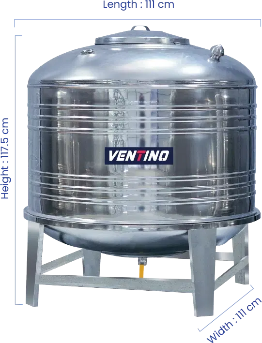 500 LTR Vertical-Sm Stainless Steel Water Tank