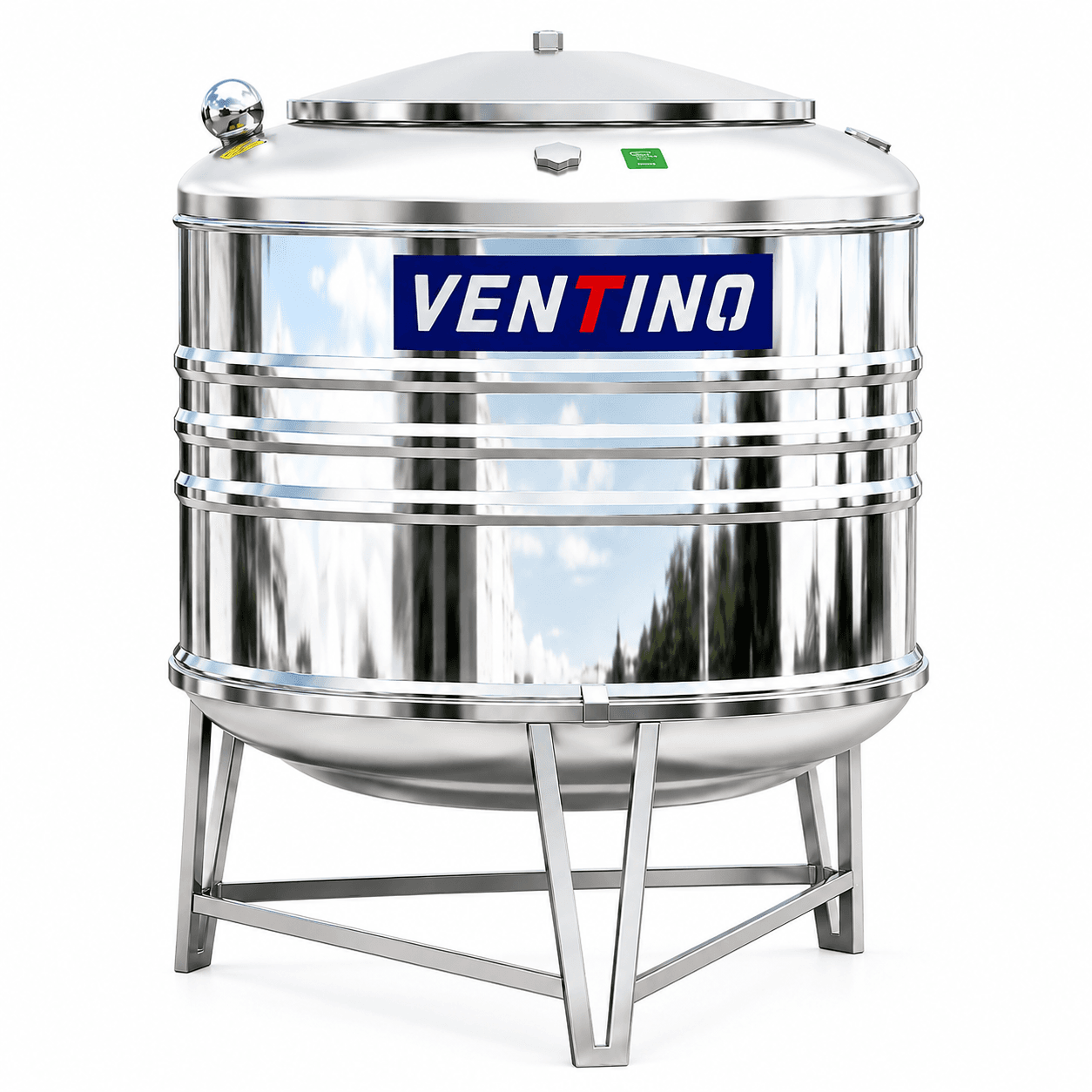 Ventino Stainless Steel Water Tank — 100 LTR Vertical Stainless Steel Water Tank